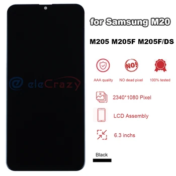 Kakovosti Premium za Samsung Galaxy M20 M205 M205F LCD Zaslon z Dotikom Računalnike Skupščine Zamenjava Testirani