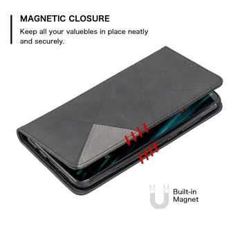 Magnetni absorpcije Usnjene Denarnice Kritje Za Xiaomi MI Poco X3 NFC Opomba 10 CC9 Pro 9T 10 Lite Flip Kartico sim Stojalo Primeru
