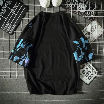 2020 Japonski Slog Tshirt Metulj Majica s kratkimi rokavi Moški Priložnostne Hip Hop Moške majice Ulične Harajuku Smešno T-shirt Vrhovi Preobsežne