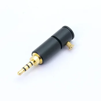3PCS pozlačen Priključek 2.5 Audio Vtič 4 Pole Slušalke Priključek z Aluminijasto cev&Vijak ključavnice varjenje brezplačno pakiranje