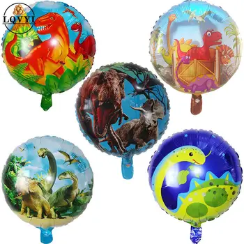 50pcs/lot 18 inch Dinozaver Folija Balon Party, Okrašena Baloni Otroci Stranka potrošnega materiala Mylar, Živali, Zrak, Helij Baloni Darila