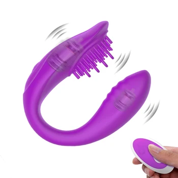 Brezžični Vibrator Odraslih Spola Igrače, za Pare, za ponovno Polnjenje Dildo G Spot U Silikonska Stimulator Dvojno Vibratorji Sex Igrača za Ženske