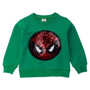 Disney 1pcs nov pulover spiderman bleščica čarobno Captain America moda krog vratu dolg rokav bombaž dihanje fant pulover