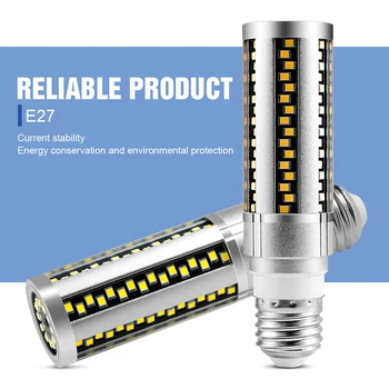 E27 LED Corn Žarnica 220V Brez Utripanja Ampul LED Sveča Lučka 15W 20W Smart Ic Sijalka LED Lestenec 240V Razsvetljave v Zaprtih prostorih