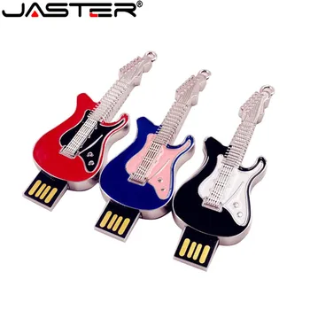 JASTER novih kovinskih Kristalov 4GB 8GB 16GB 32GB flash drive, Električna Kitara Model, U disk, USB 2.0 Flash pen drive, pomnilniško kartico, Keychain