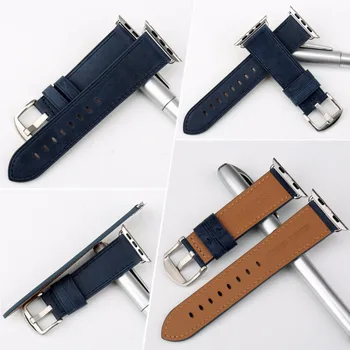 MAIKES Watchband Modra Zamenjava Za Apple Watch Band 44 mm 40 mm 42mm 38 mm Serije 4/3/2/1 iWatch Zapestnica Apple Watch Trak