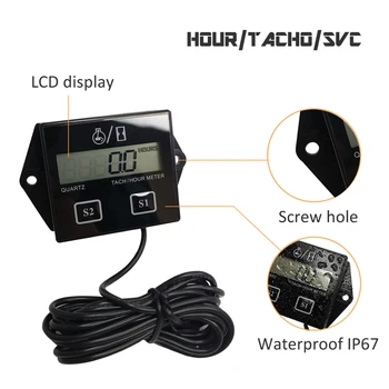 Nepremočljiva Motoristična Digitalni LCD Zaslon merilnik Hitrosti Motorja Uro Meter Merilnik LCD-zaslon Uro Meter Motoristična Oprema