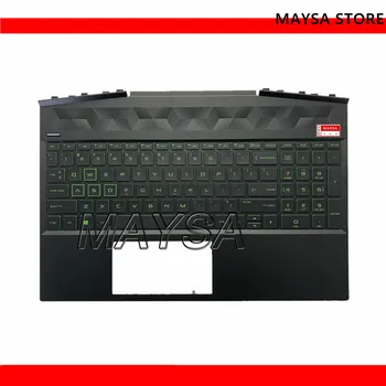 NOV Laptop NAM zeleno osvetljen podpori za dlani tipkovnico Zgornji pokrov Za HP Paviljon 15-DK 15-dk0134TX TZN-C141 AP2K8000310 L57593-001