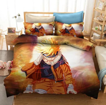 Nov Prihod Naruto 3D-Tiskana Posteljnina Nabor Rjuhe Prevleke Pillowcases Tolažnik Posteljnina Nabor Bedclothes Posteljno Perilo