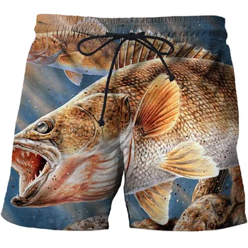 Osebno design poletne moške hlače plaži hitro sušenje hlače 3D ribe tiskanje serije znoj hlače-dokaz moške hlače cool