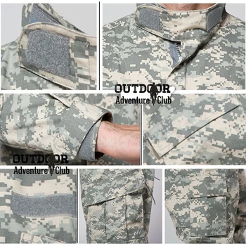 Taktično NAS RU Vojske Prikrivanje Boj proti Enotno Jakna Moški BDU Multicam Vojaško Uniformo Oblačila Sklop Airsoft Camo Jakne + Hlače